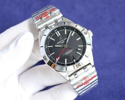 Breitling 40MM in Diameter Etc.2836 Movement Steel Black White Watch